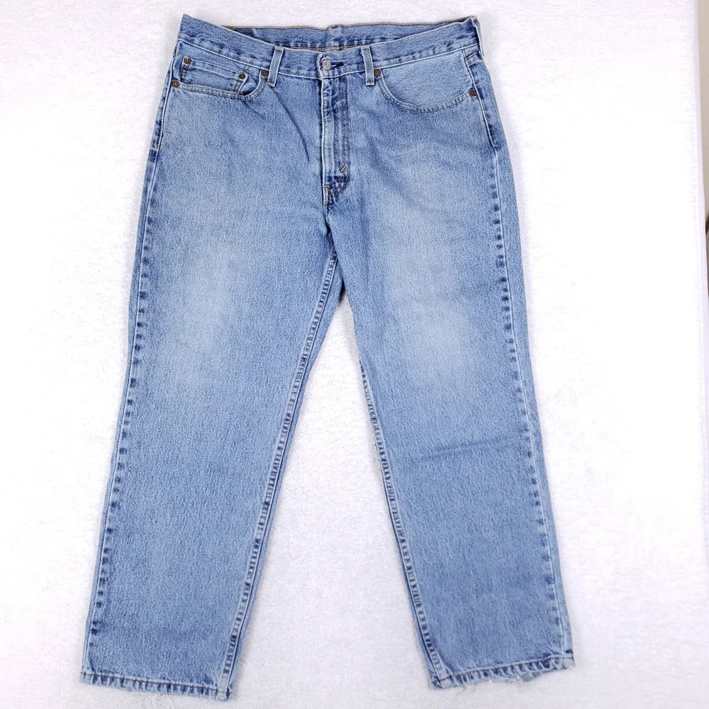 Levi's 550 Relaxed Fit Jeans Mens 36x29 Light Wash Denim Vintage Y2K‎
